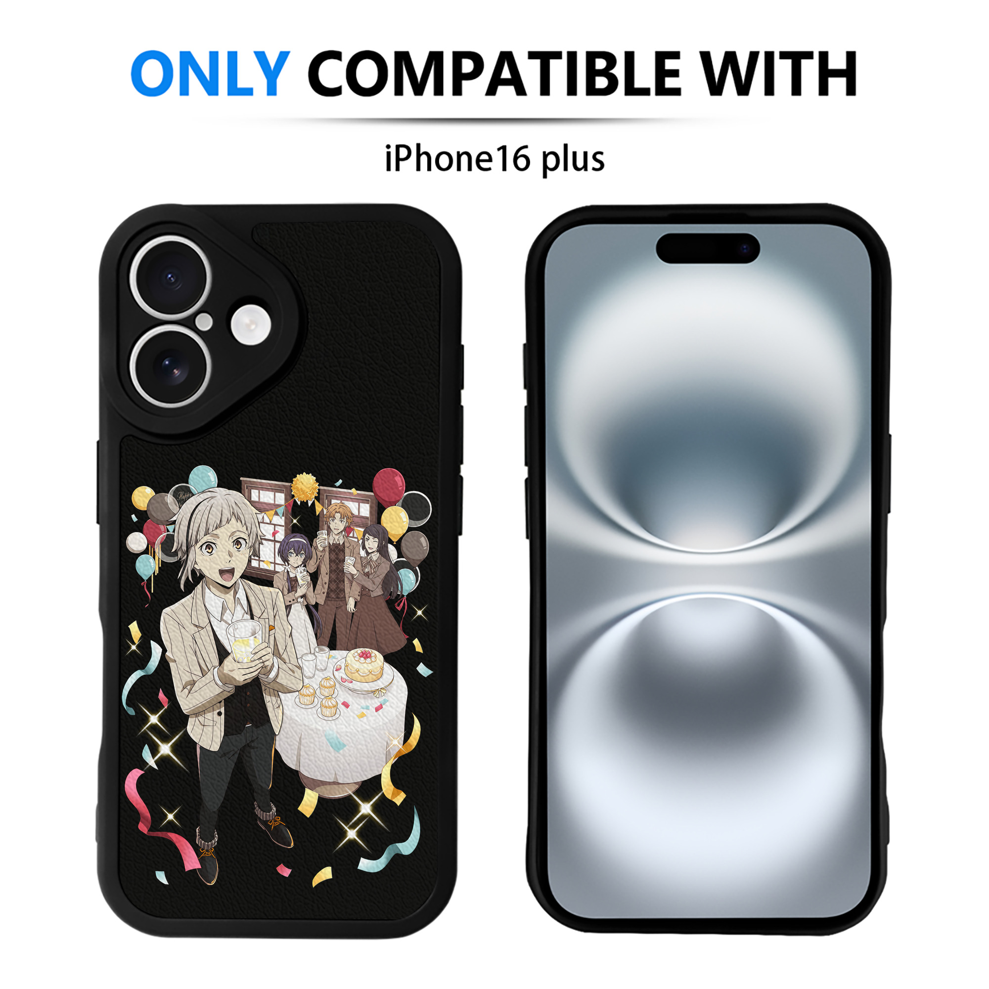 （画像用） 文豪ストレイドッグス Bungo Stray Dogs 【iPhone 16シリーズ対応】シリコンスマホケース（レザー調） 材質：シリコン